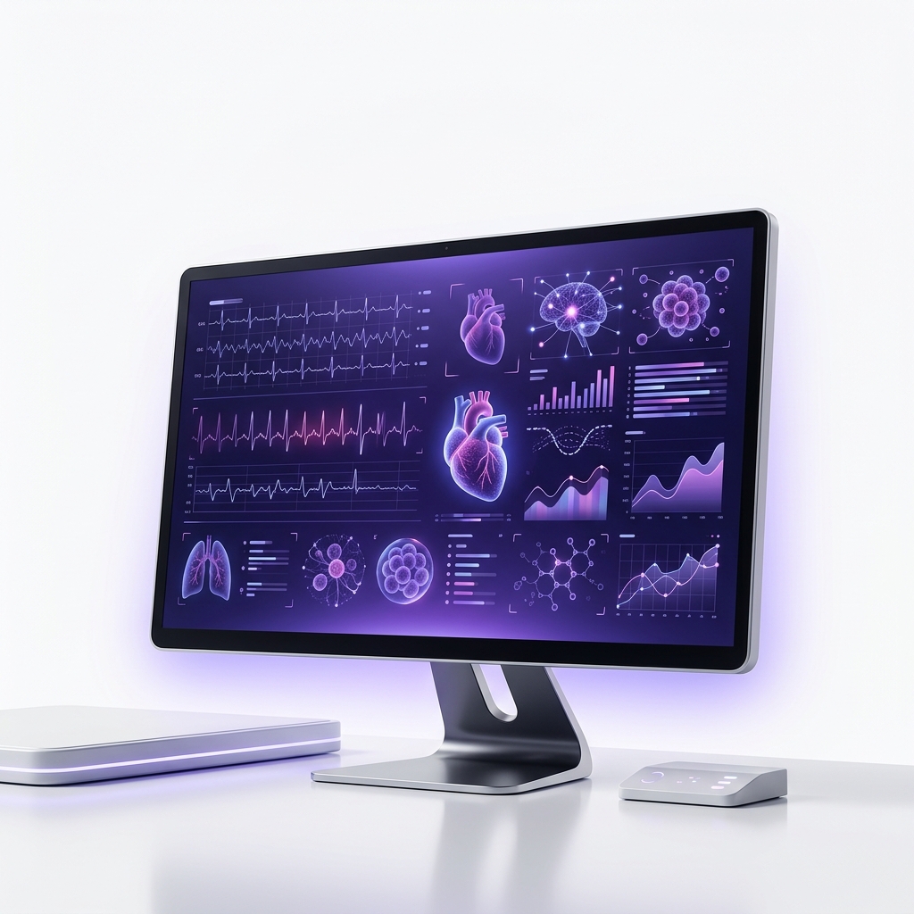 Clinical High-Tech Medical Monitoring Visualization